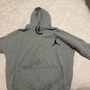 Jordan Gray Hoodie with Iconic Logo